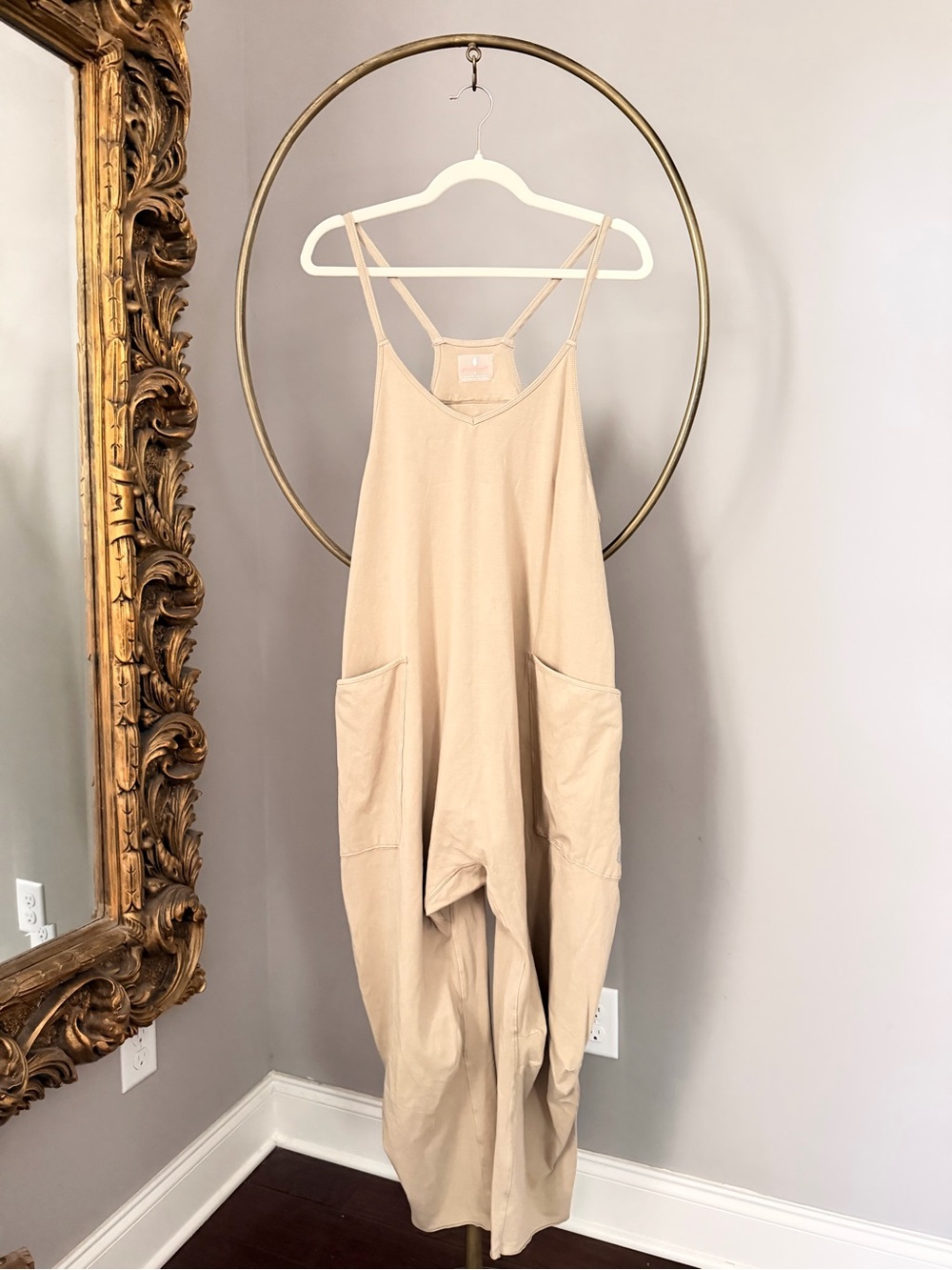 Free People Taupe Hotshot Onesie NWOT